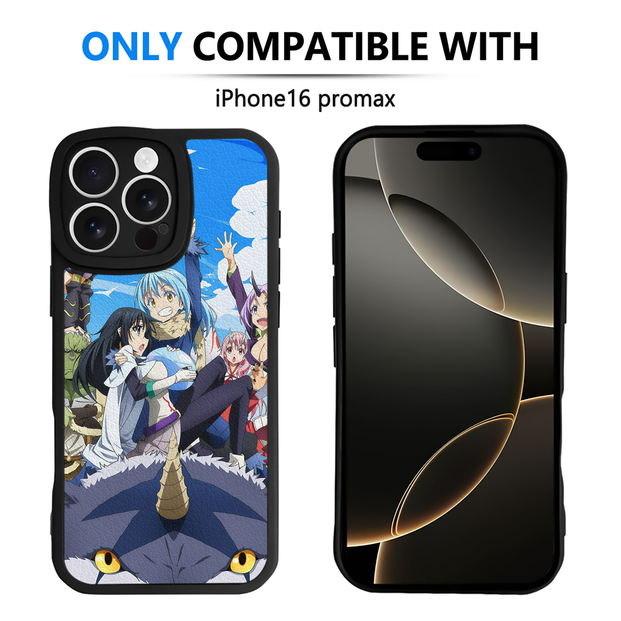 （画像用） 転スラ Regarding Reincarnated to Slime 【iPhone 16シリーズ対応】シリコンスマホケース（レザー調） 材質：シリコン